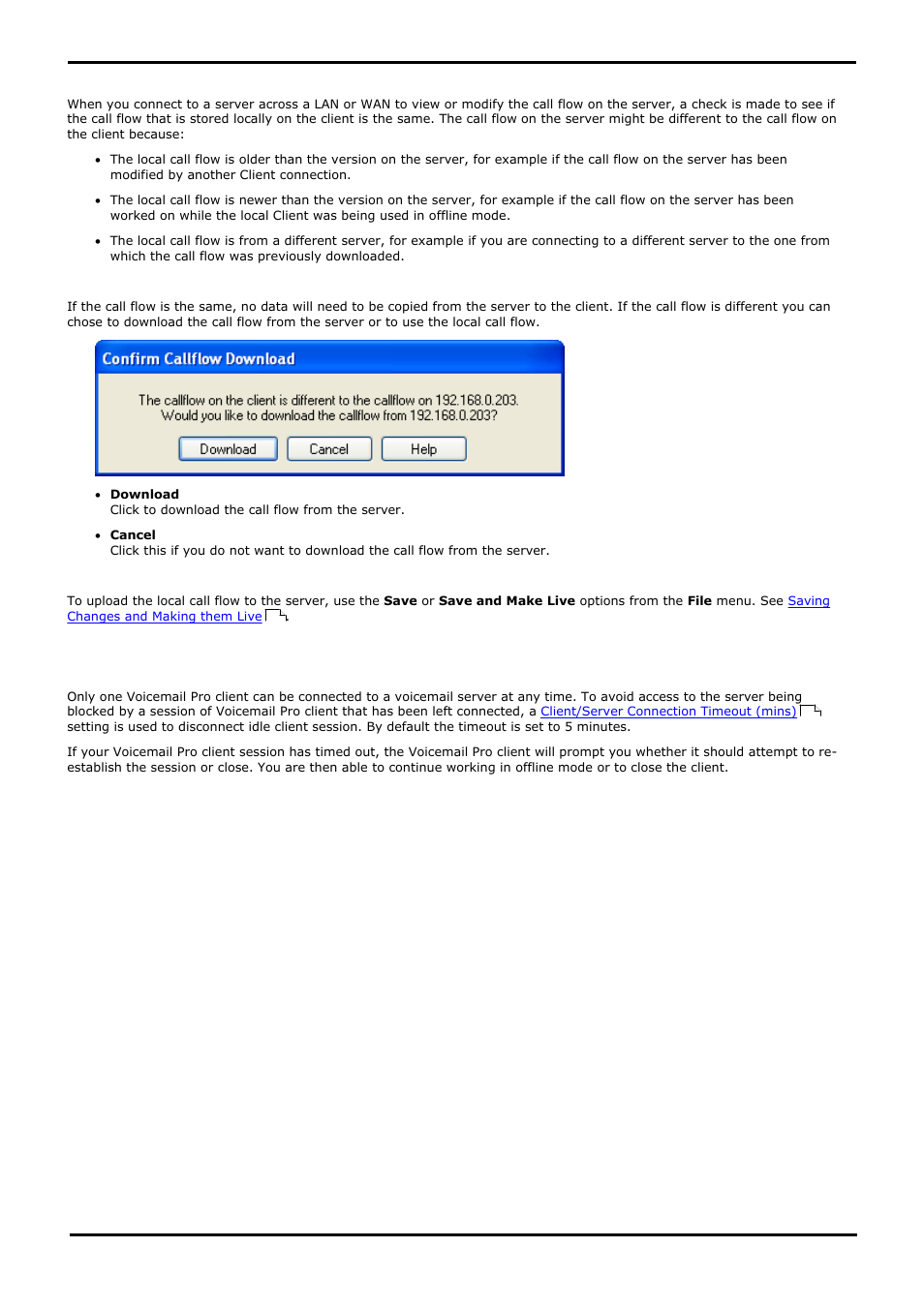 Confirm call flow download window, Continue offline message window, 2 confirm call flow download window | 3 continue offline message window | Avaya IP Office User Manual | Page 77 / 138