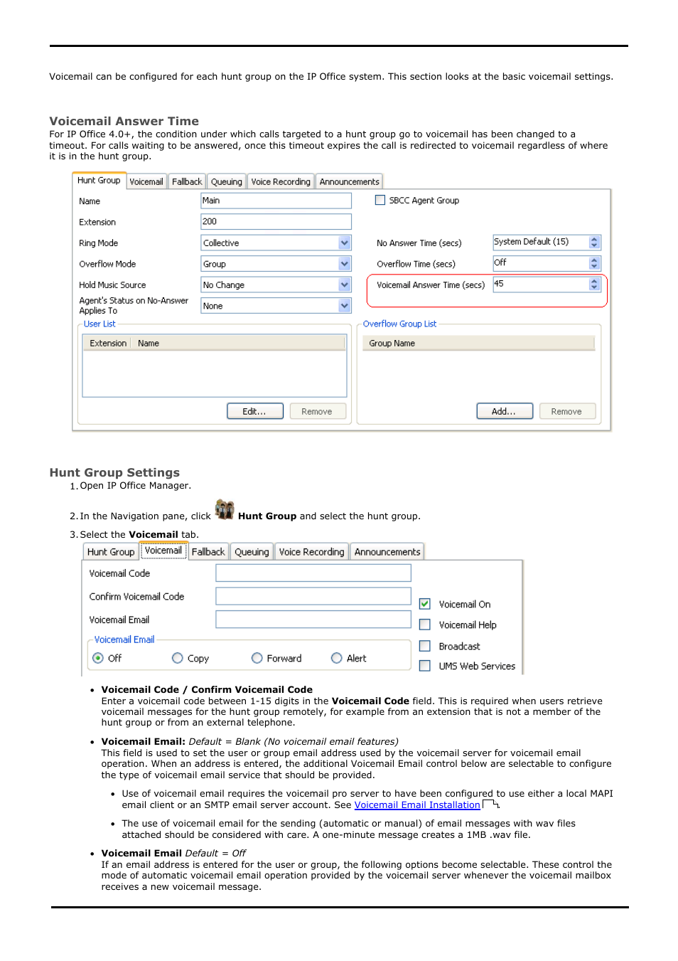 Hunt group settings, 5 hunt group settings | Avaya IP Office User Manual | Page 87 / 138