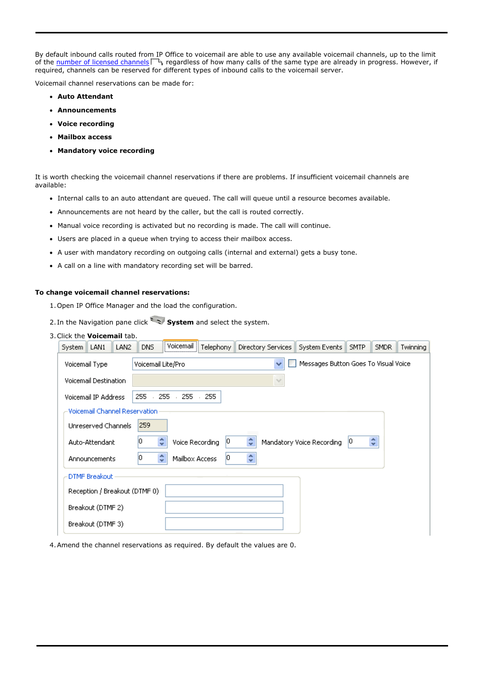 Voicemail channel reservations, 6 voicemail channel reservations, Active at the same time. see | Voicemail channel reservation | Avaya IP Office User Manual | Page 89 / 138