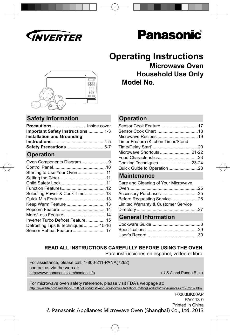 Panasonic NN-SN773S User Manual | 32 pages