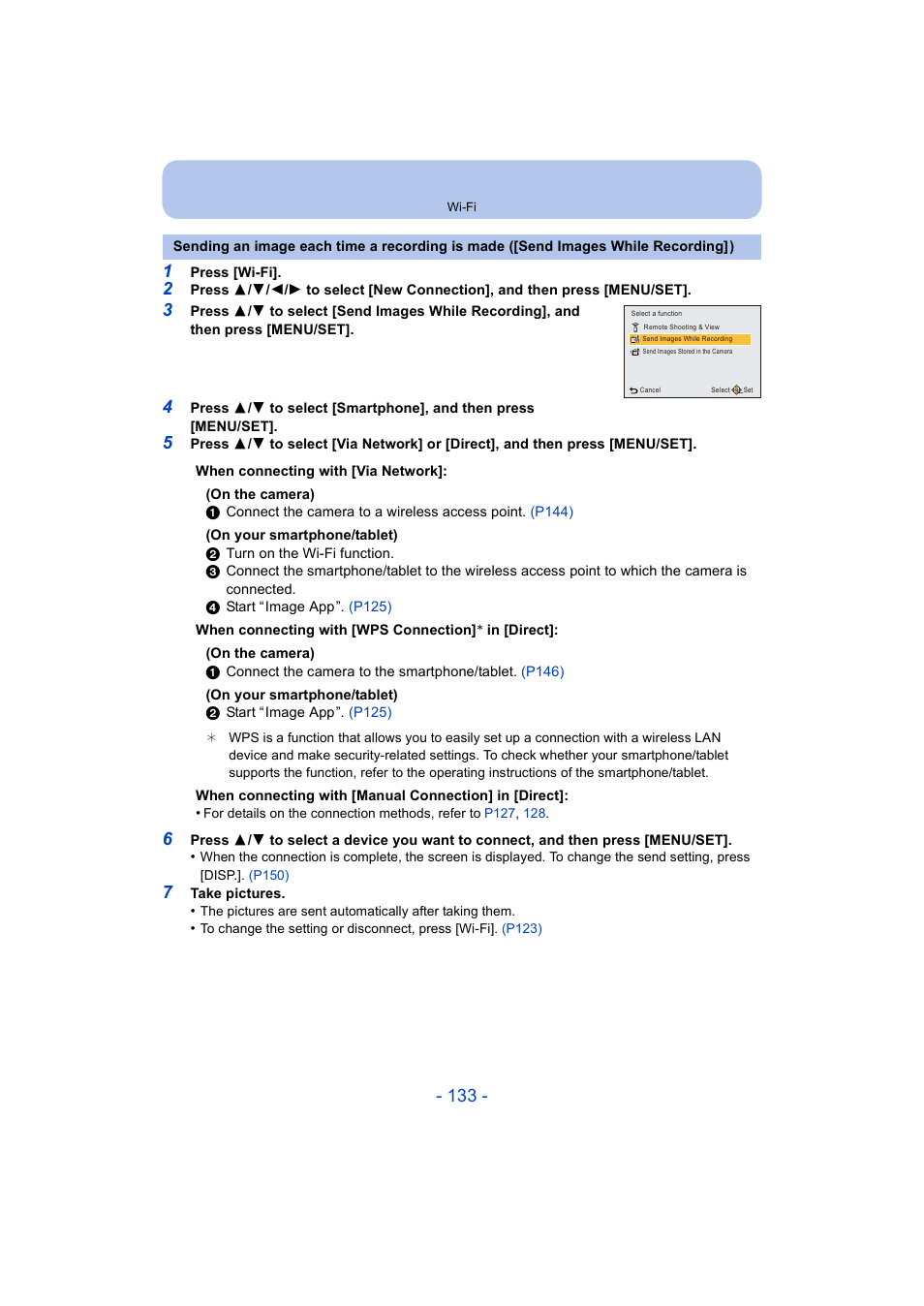 Recording]), P133 | Panasonic DMC-ZS35W User Manual | Page 133 / 186