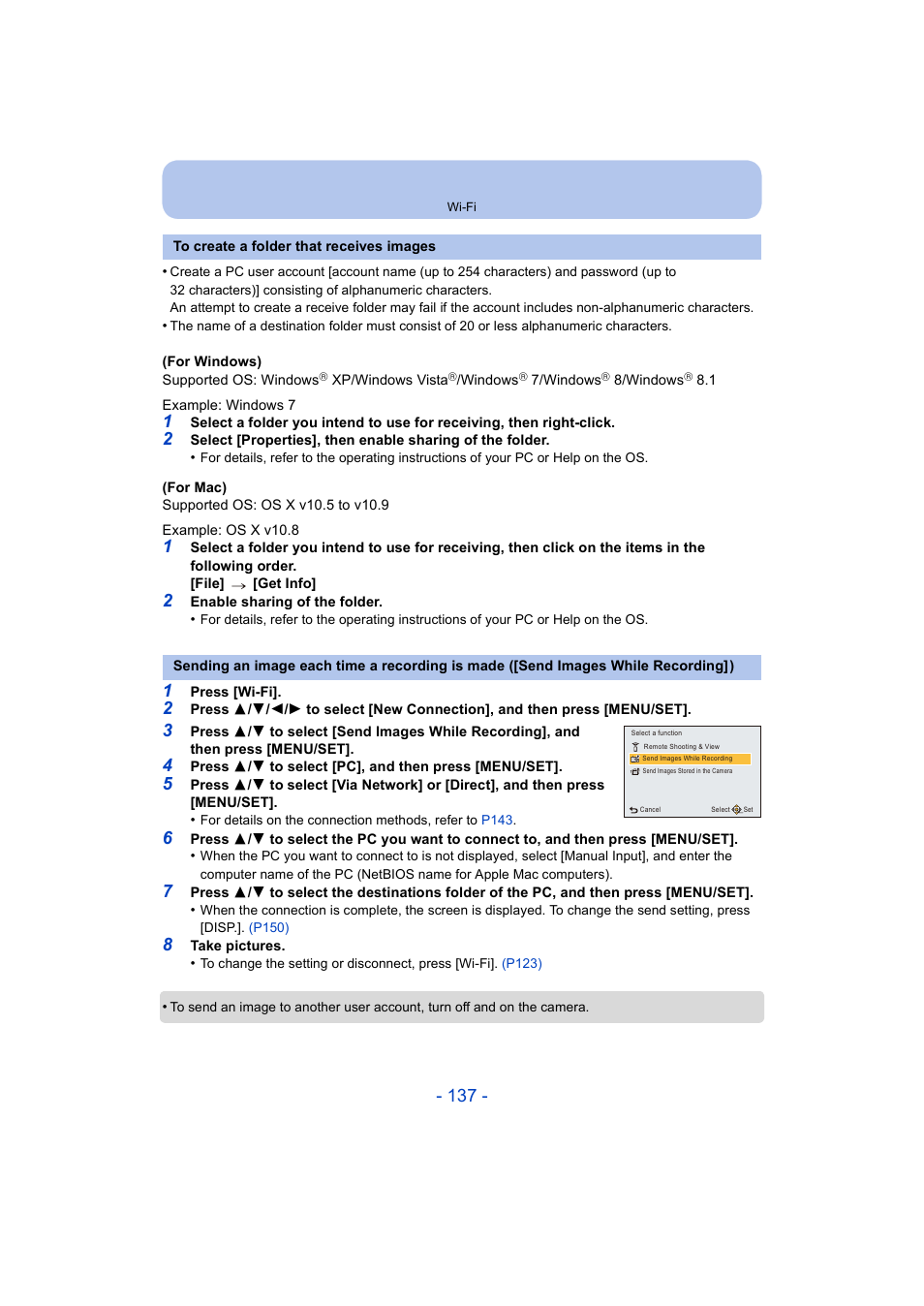 P137), E pc, Recording]) | P137 | Panasonic DMC-ZS35W User Manual | Page 137 / 186