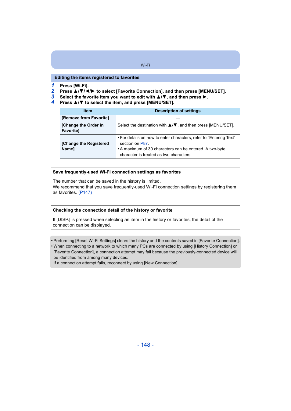 Panasonic DMC-ZS35W User Manual | Page 148 / 186