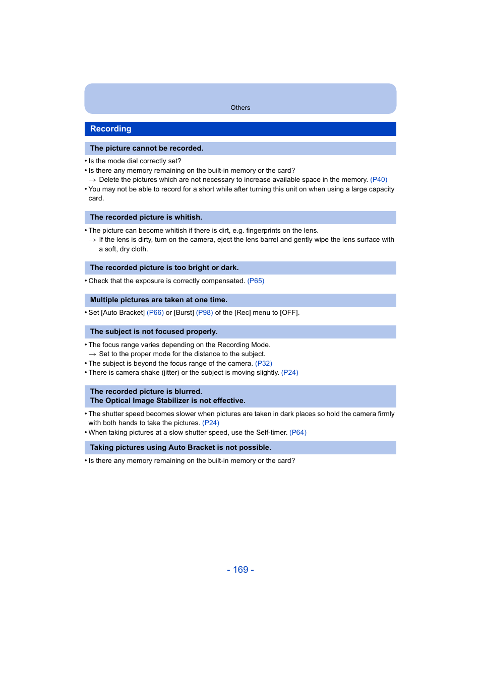 Panasonic DMC-ZS35W User Manual | Page 169 / 186