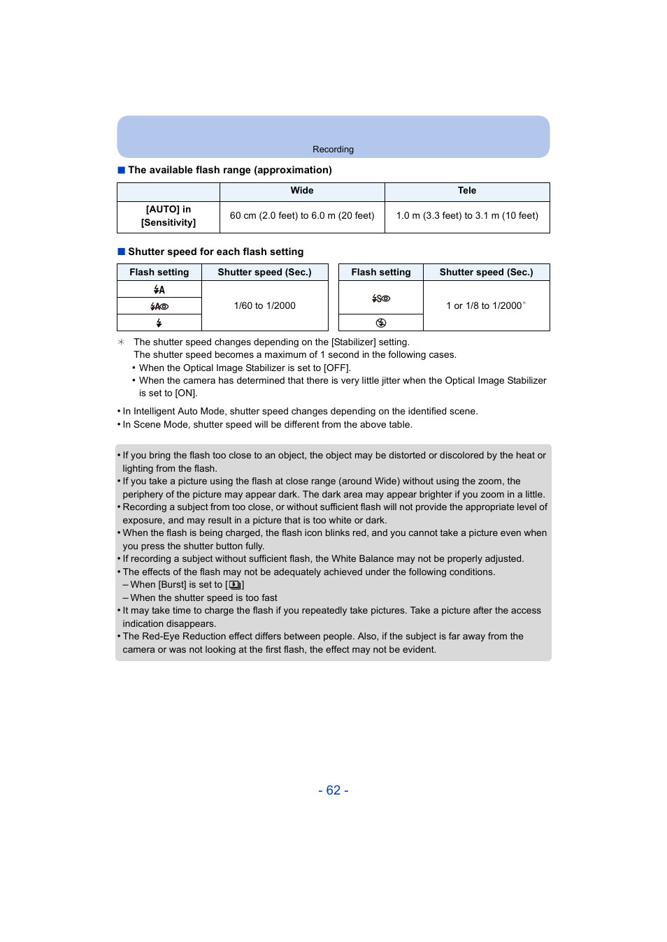 Panasonic DMC-ZS35W User Manual | Page 62 / 186