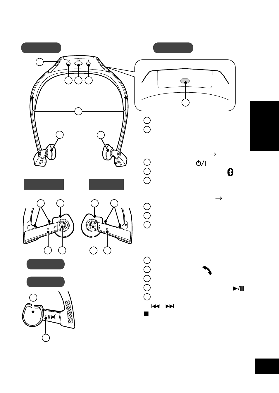 Noms des pièces, Français | Panasonic RP-BTGS10-K User Manual | Page 29 / 92