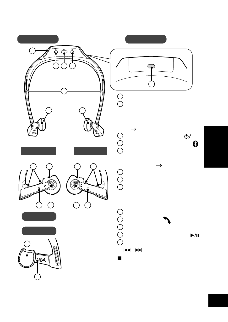 Nombre de las piezas, Esp añol | Panasonic RP-BTGS10-K User Manual | Page 51 / 92