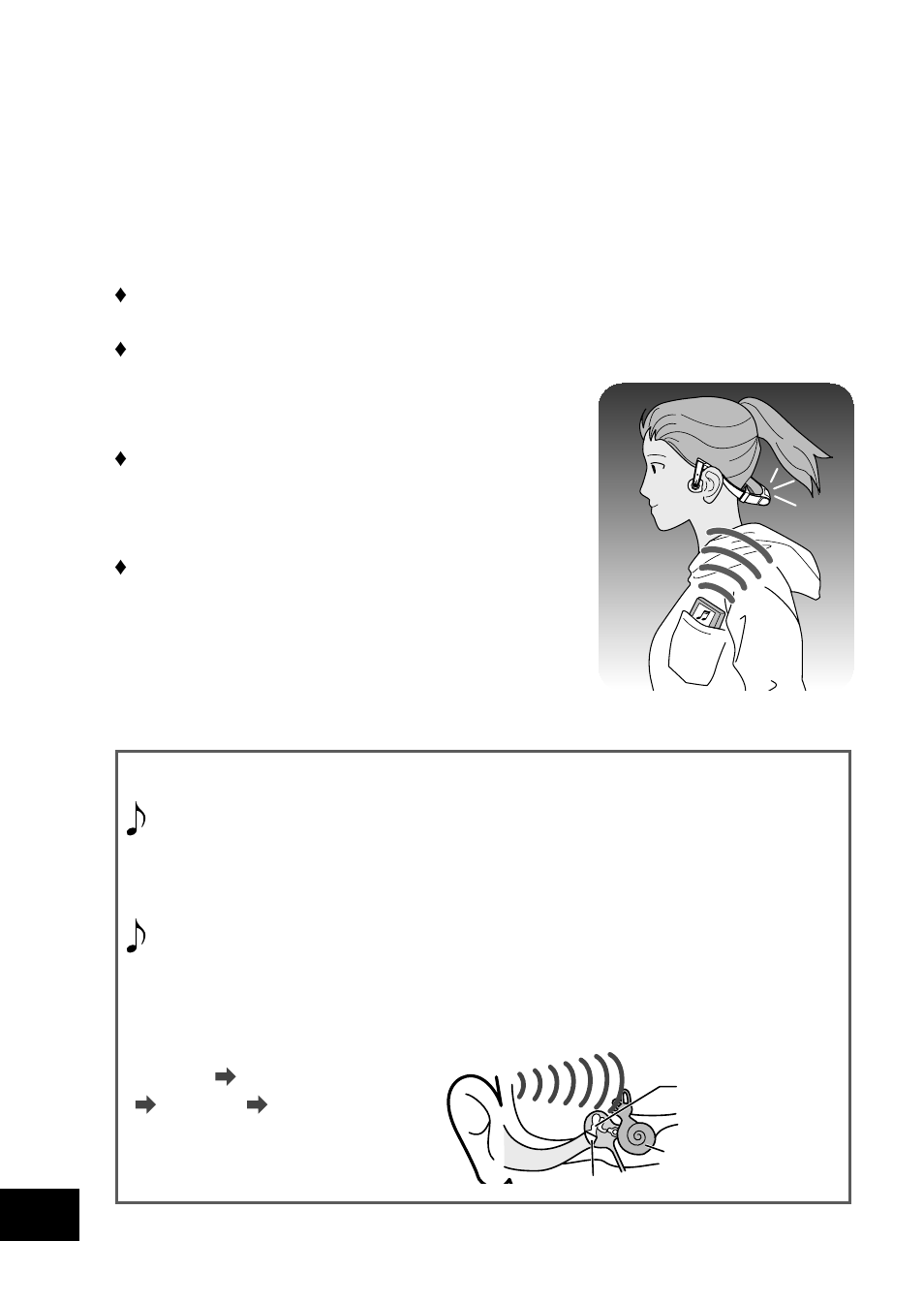 Principais características, O que são fones de ouvido de condução óssea | Panasonic RP-BTGS10-K User Manual | Page 70 / 92