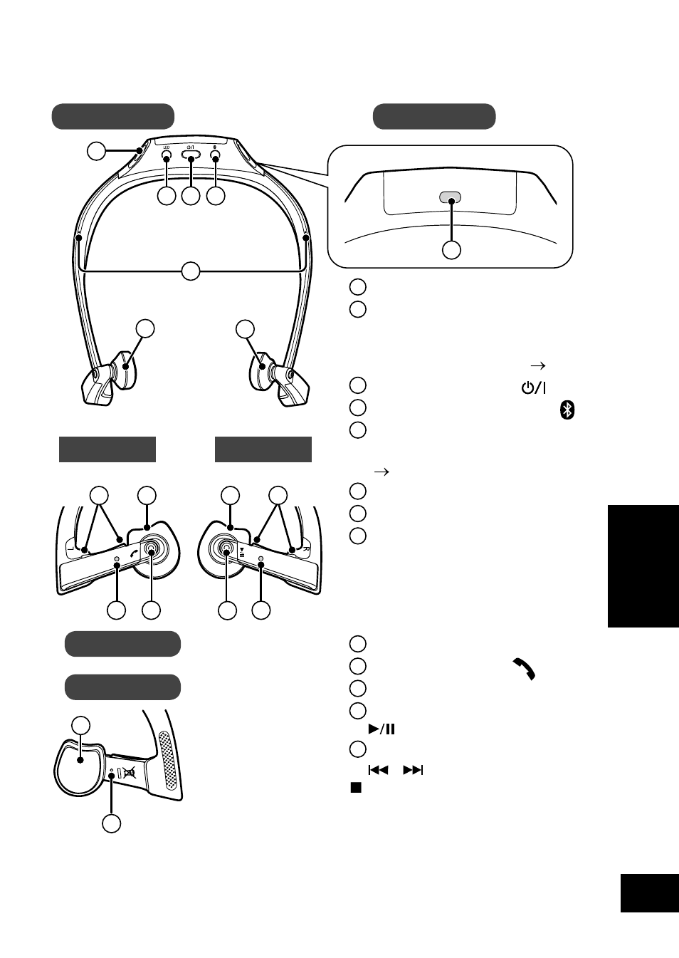 Nomes de peças, Português | Panasonic RP-BTGS10-K User Manual | Page 73 / 92