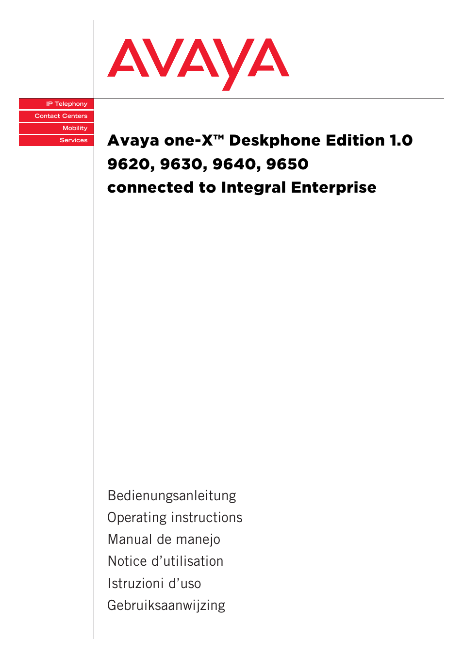 Avaya one-X 1603 User Manual | 64 pages