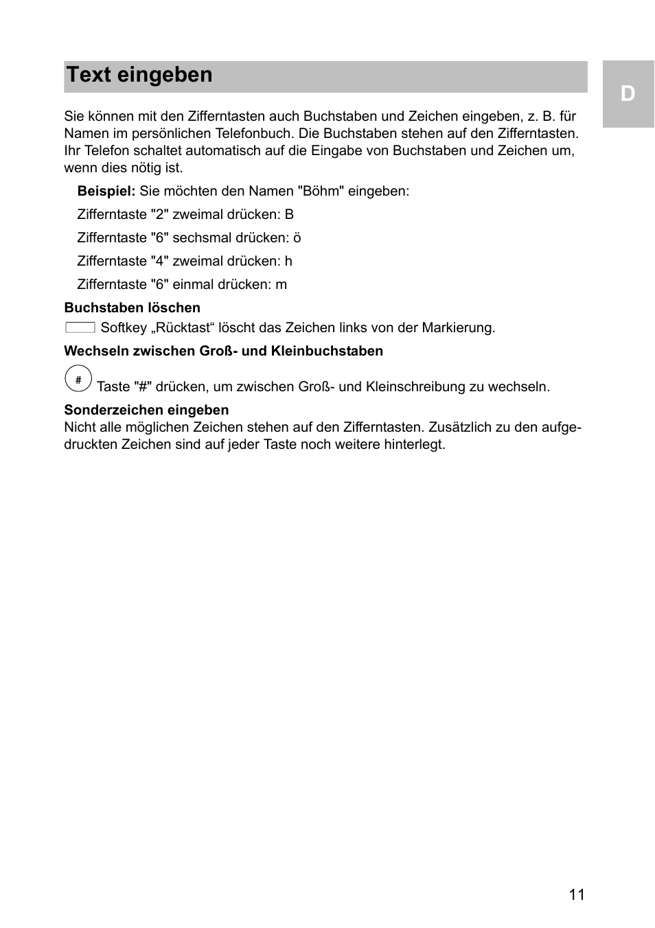 Text eingeben | Avaya one-X 1603 User Manual | Page 11 / 64