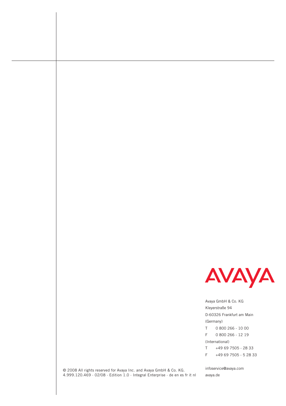 Avaya one-X 1603 User Manual | Page 64 / 64