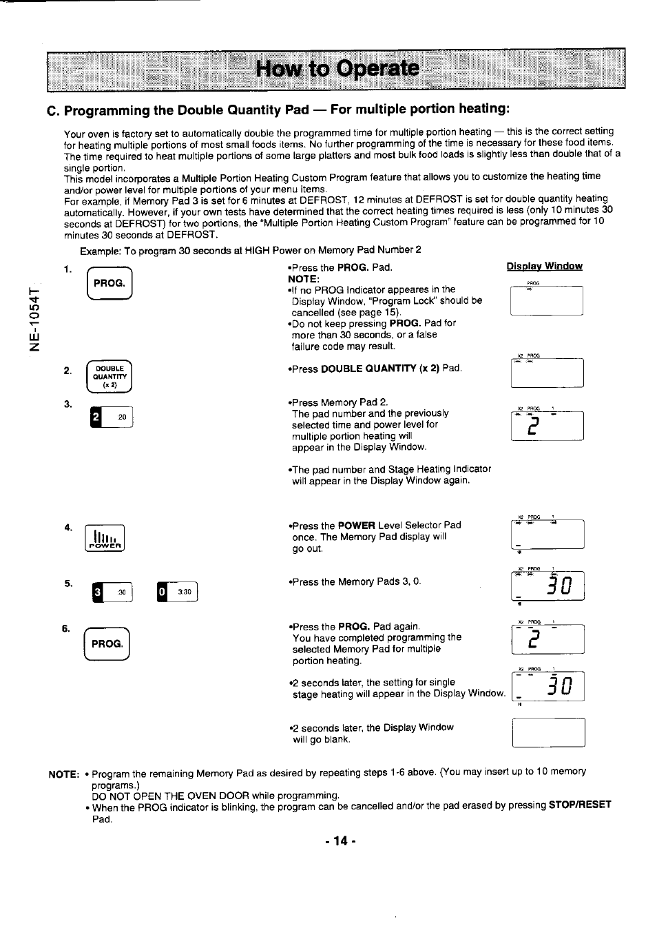 Panasonic NE-1054F User Manual | Page 14 / 20