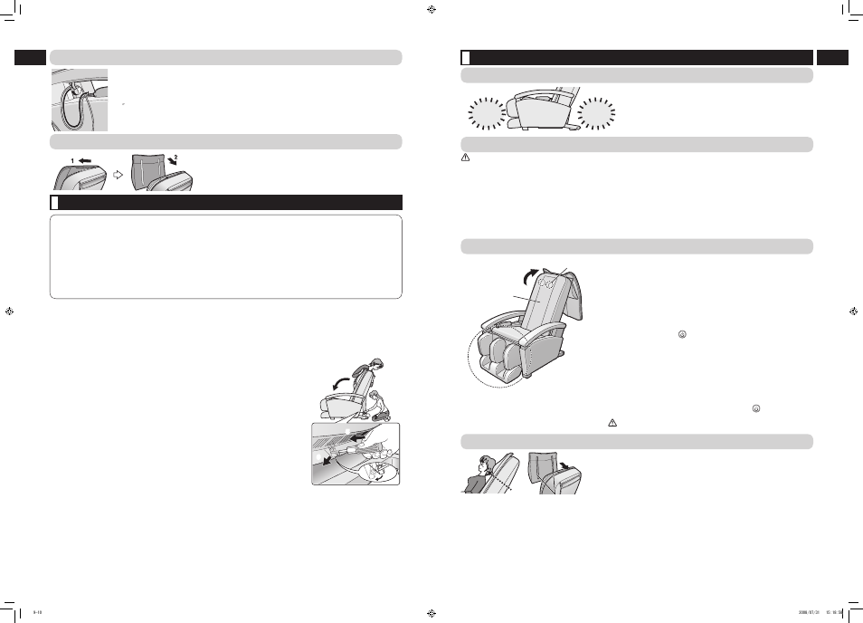 Folding the backrest forward (repacking), Before using the unit | Panasonic EP1285KL User Manual | Page 10 / 20