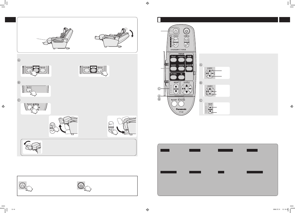 Manual operation for the upper body | Panasonic EP1285KL User Manual | Page 14 / 20