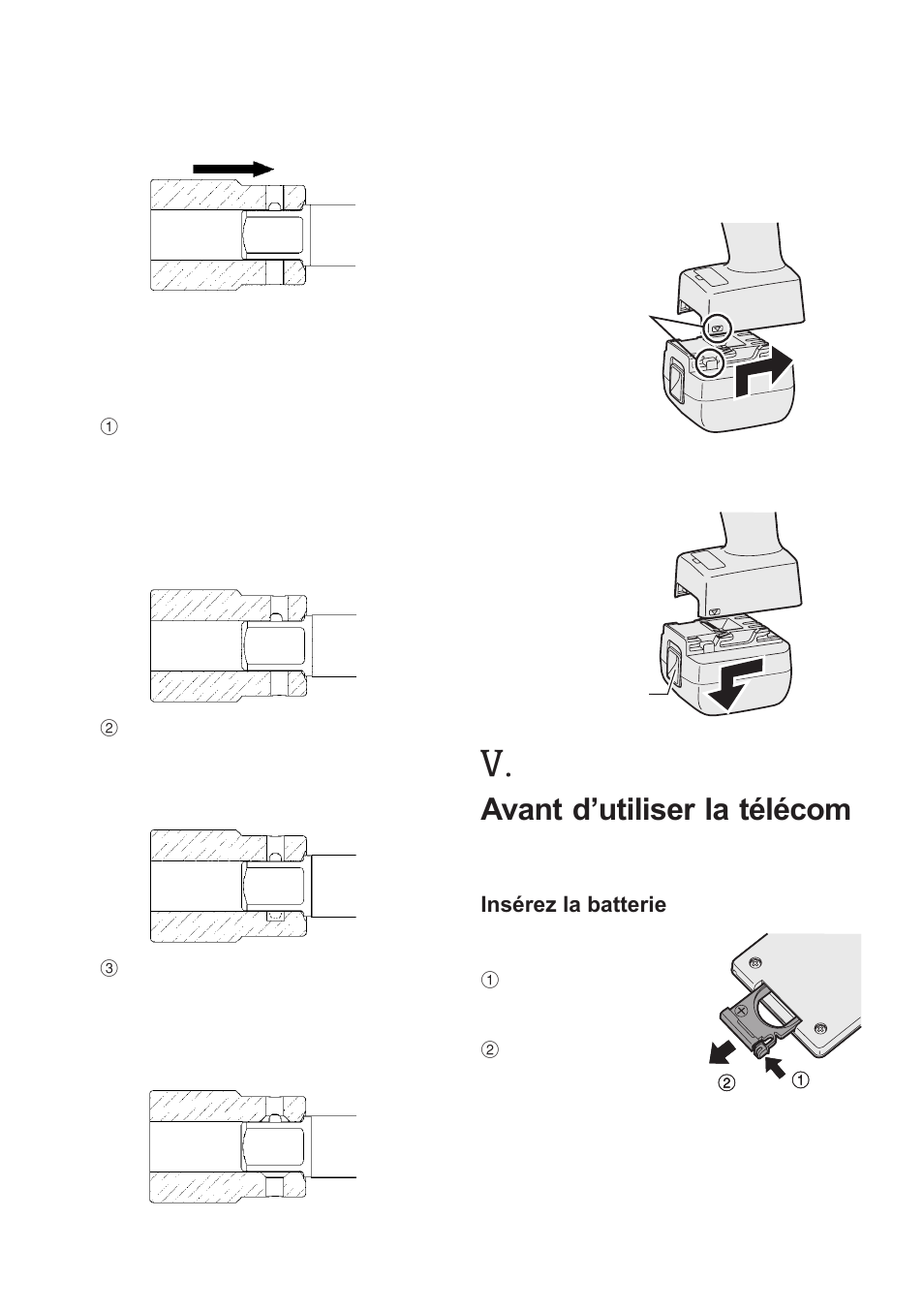 Fonctionnement, Fixation ou retrait de la bat­ terie autonome | Panasonic EYFMA1J User Manual | Page 24 / 56