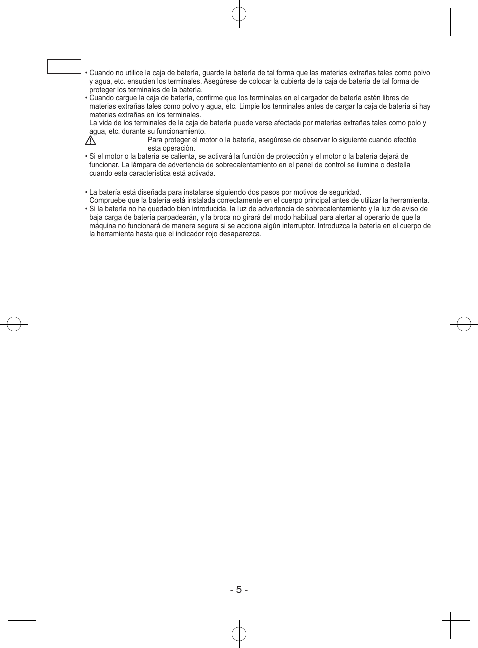 Para un uso más seguro | Panasonic EY74A1X User Manual | Page 5 / 50