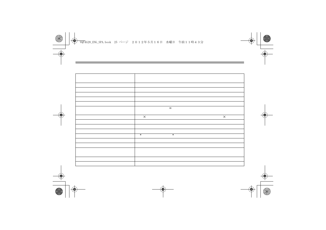 Especificaciones | Panasonic H-HS12035 User Manual | Page 25 / 26