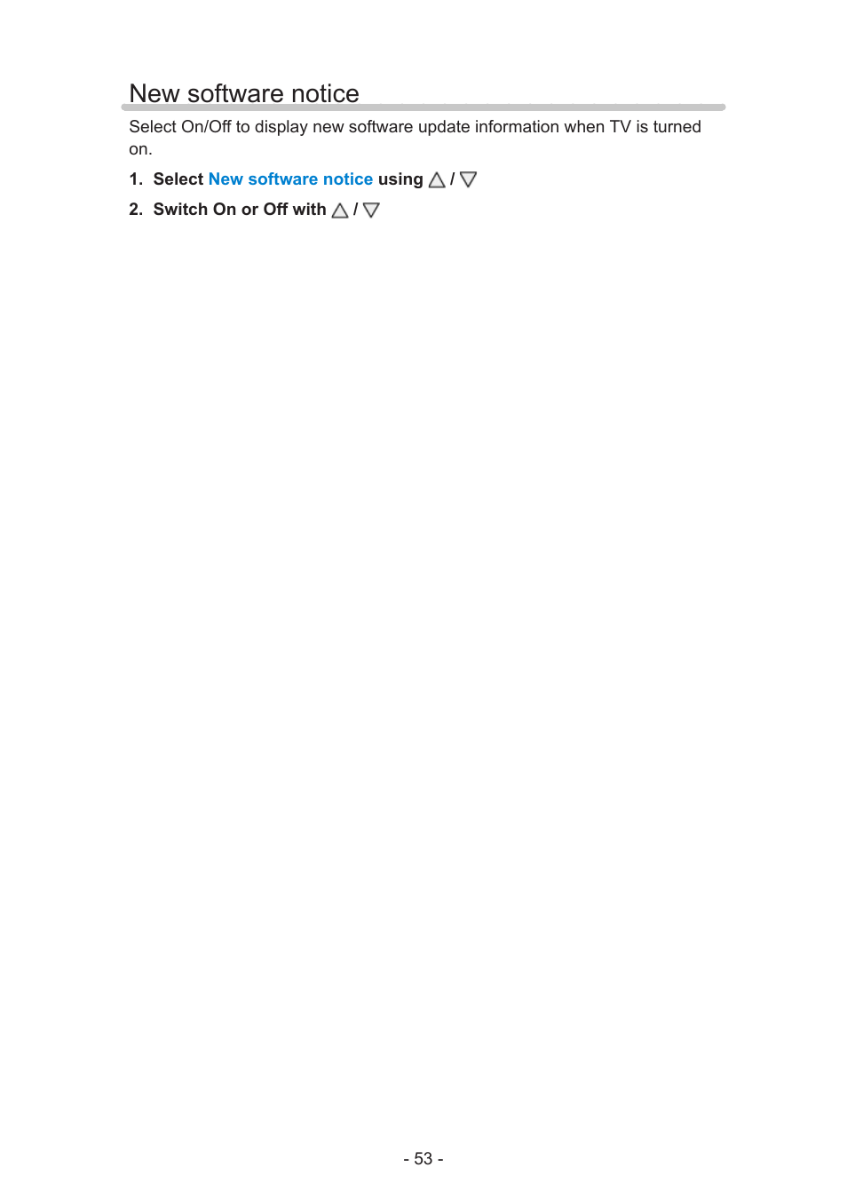 New software notice | Panasonic TC-60AS650U User Manual | Page 53 / 184