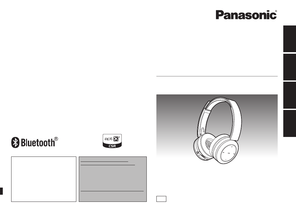 Panasonic RP-BTD10-K User Manual | 12 pages