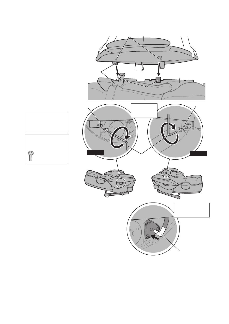 Assembly, Attaching the armrests, Connecting the air plugs | Panasonic EP30007KX User Manual | Page 14 / 36