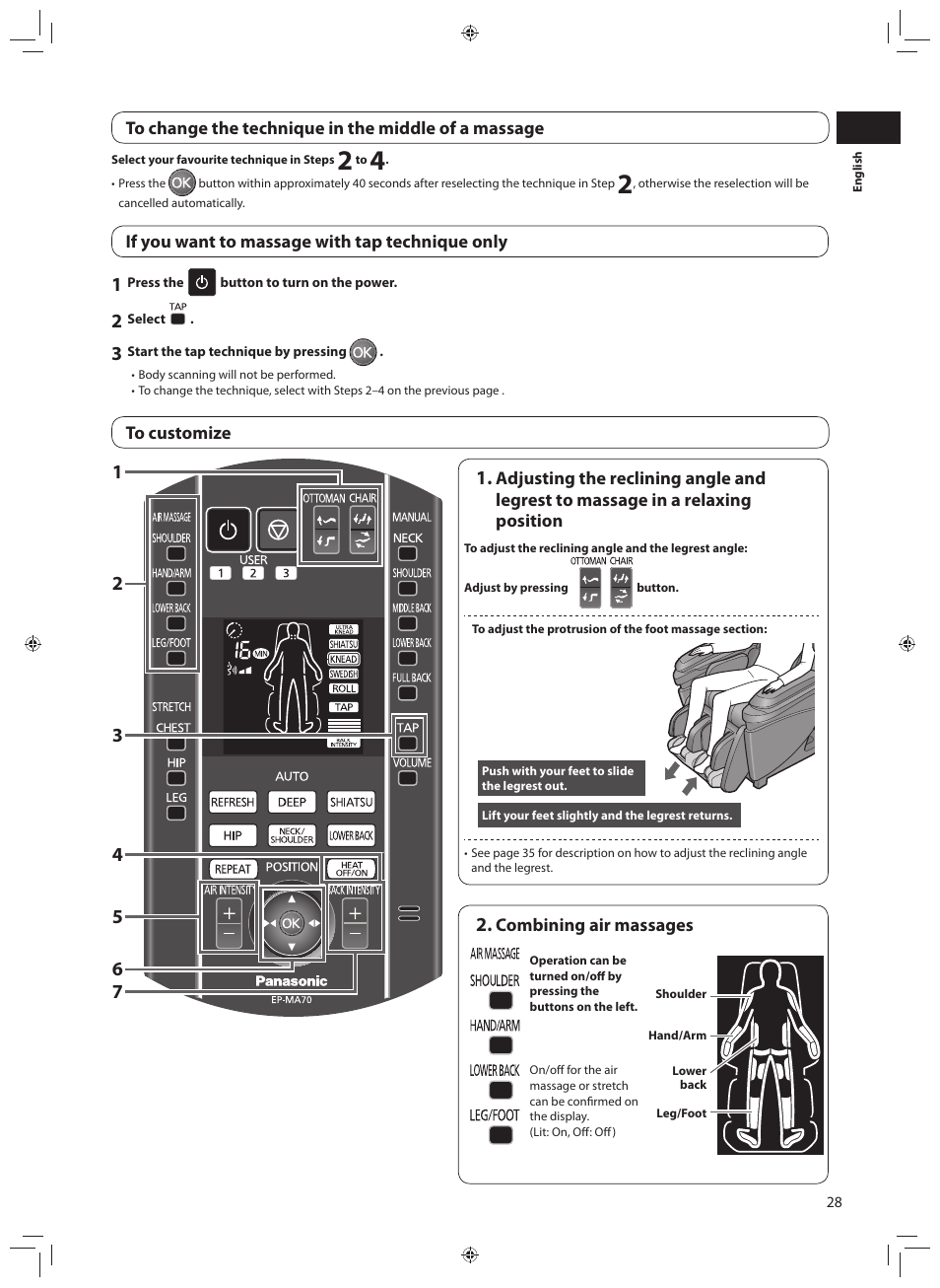 Panasonic EP-MA70CX User Manual | Page 29 / 48