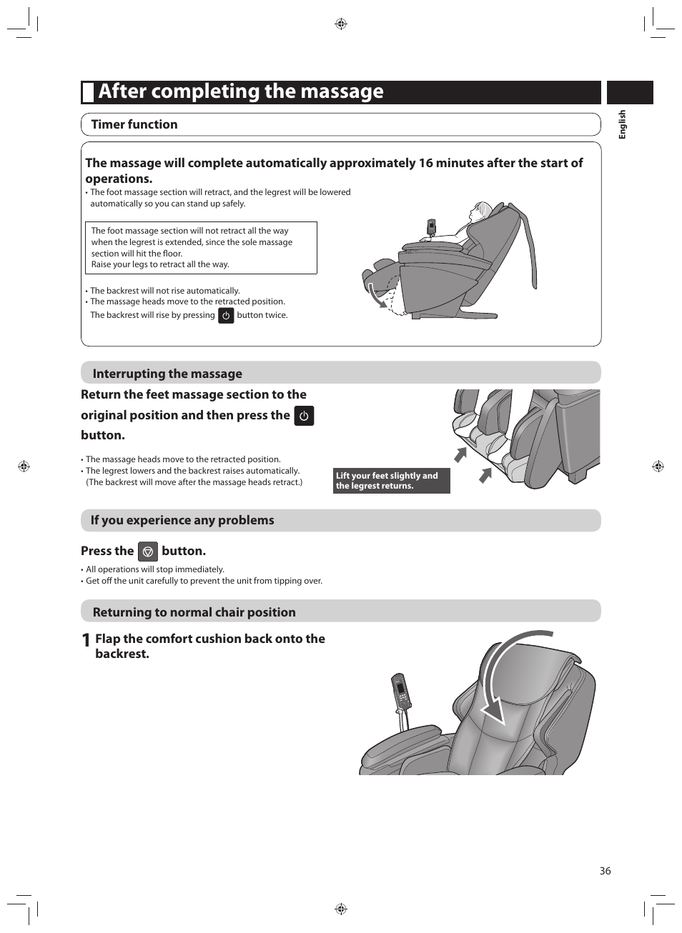 After completing the massage | Panasonic EP-MA70CX User Manual | Page 37 / 48