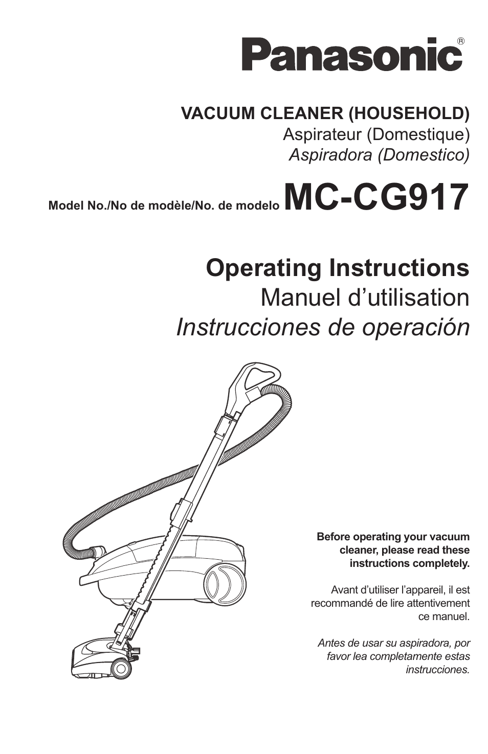 Panasonic MC-CG917 User Manual | 64 pages