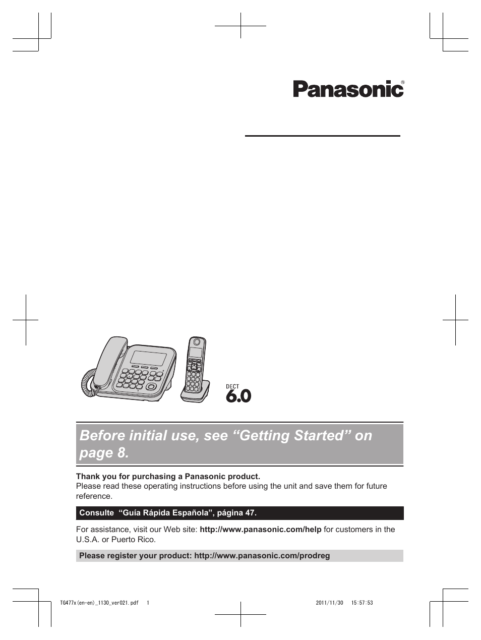 Panasonic KX-TG242SK User Manual | 56 pages