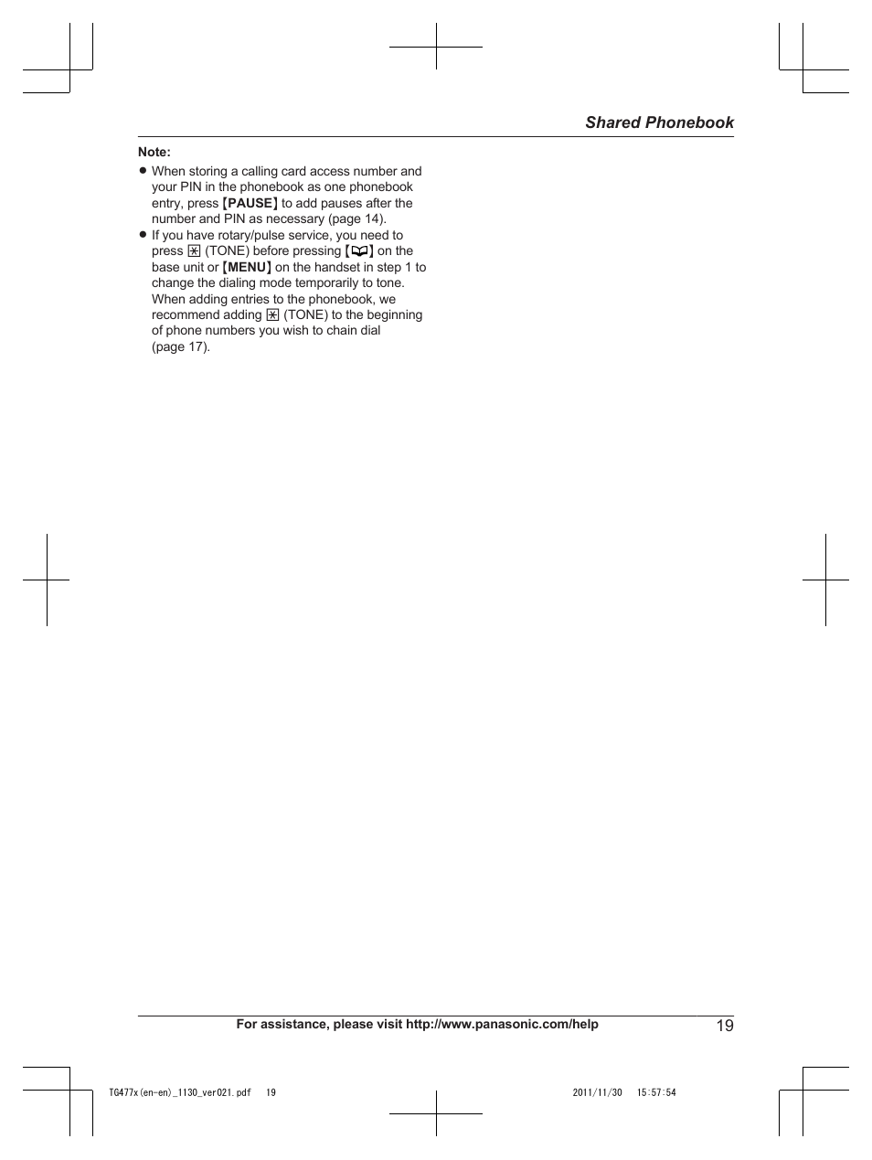 Panasonic KX-TG242SK User Manual | Page 19 / 56