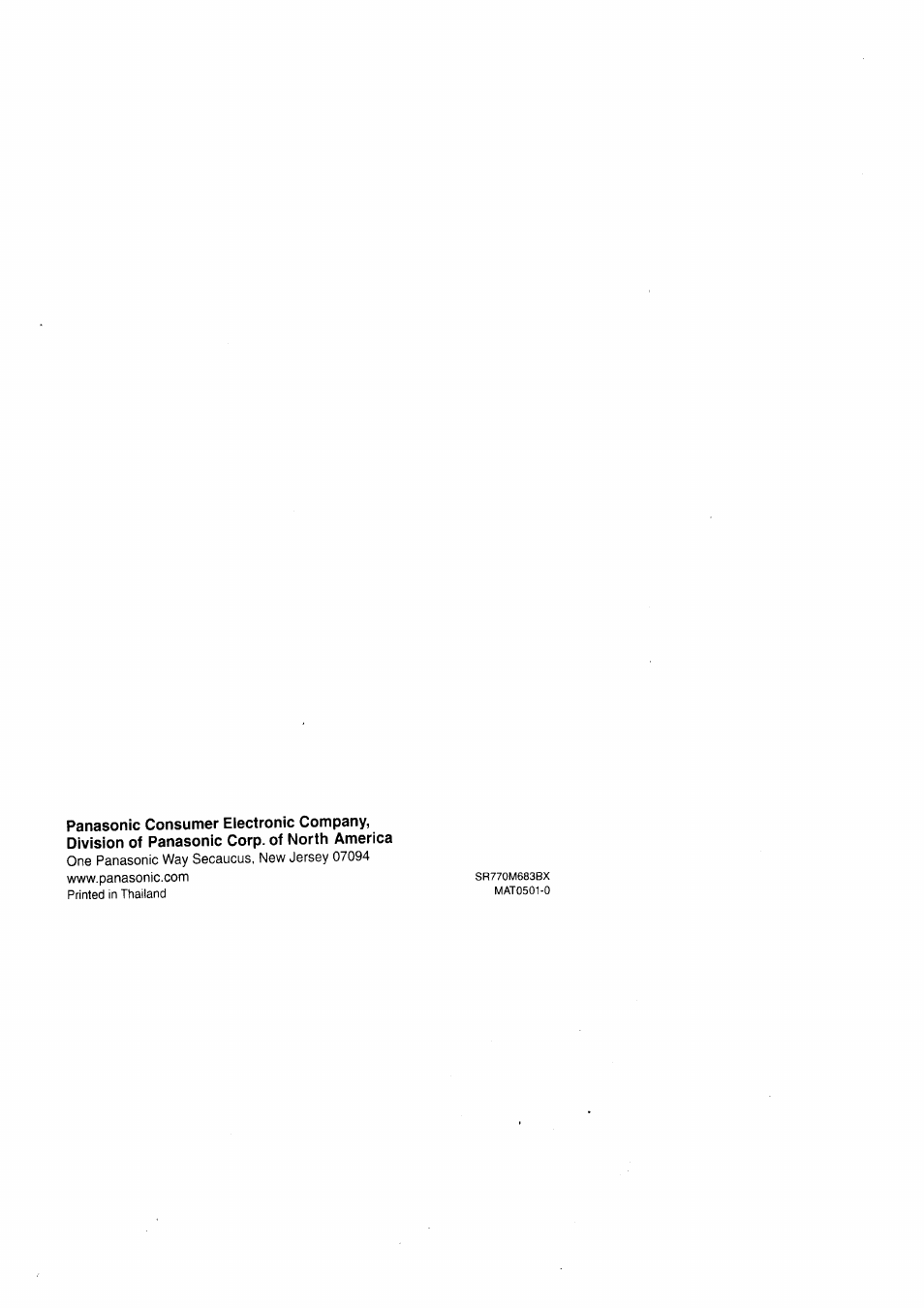 Panasonic SR-42FZ User Manual | Page 16 / 16