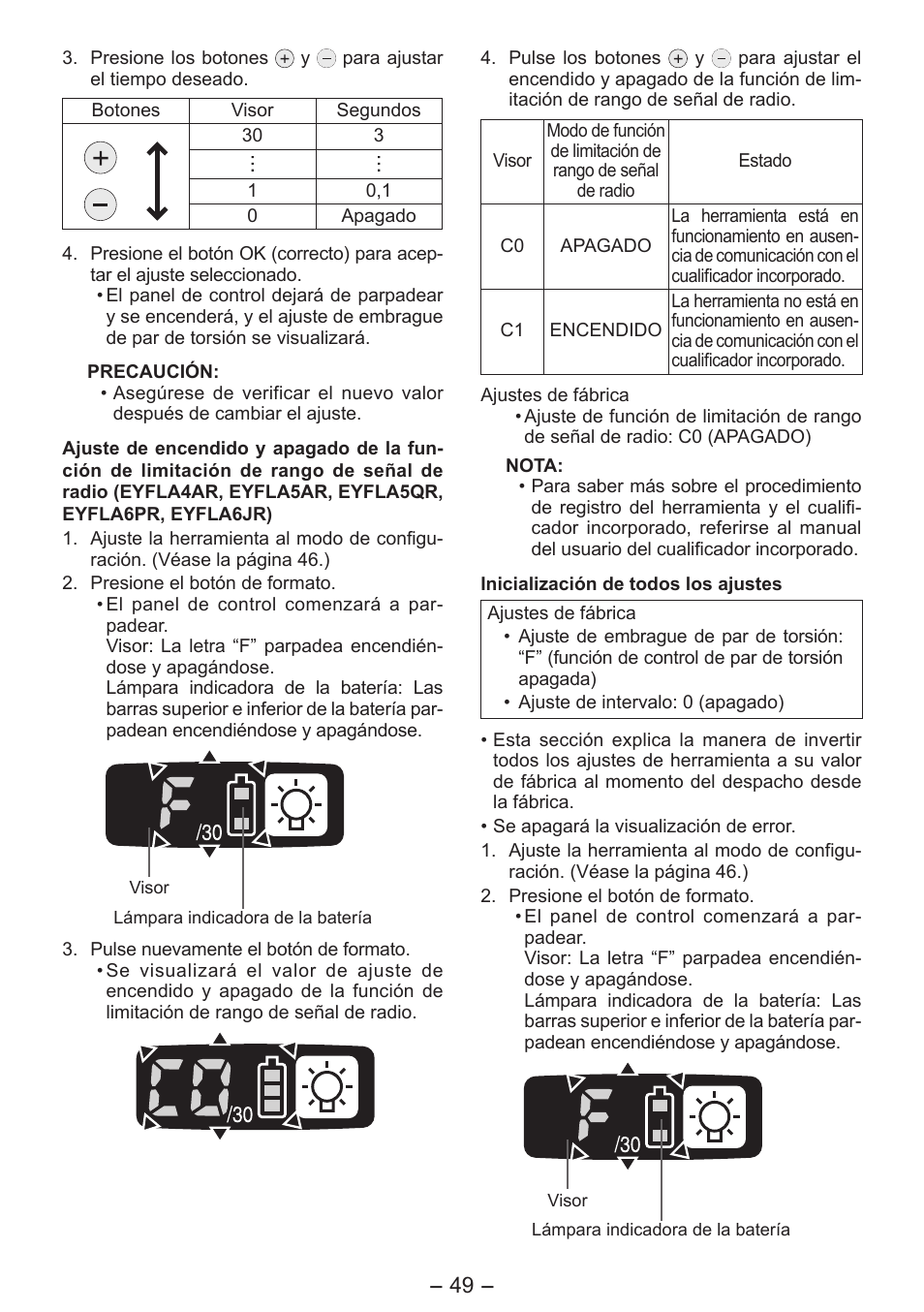 Panasonic EYFLA6PR User Manual | Page 49 / 56