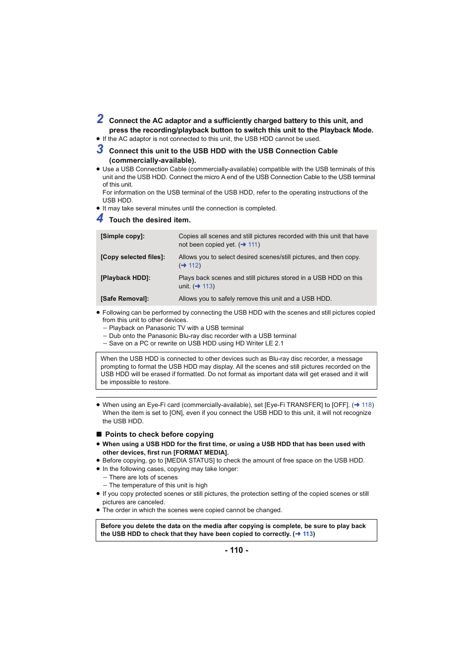 Panasonic HC-V250K User Manual | Page 110 / 207