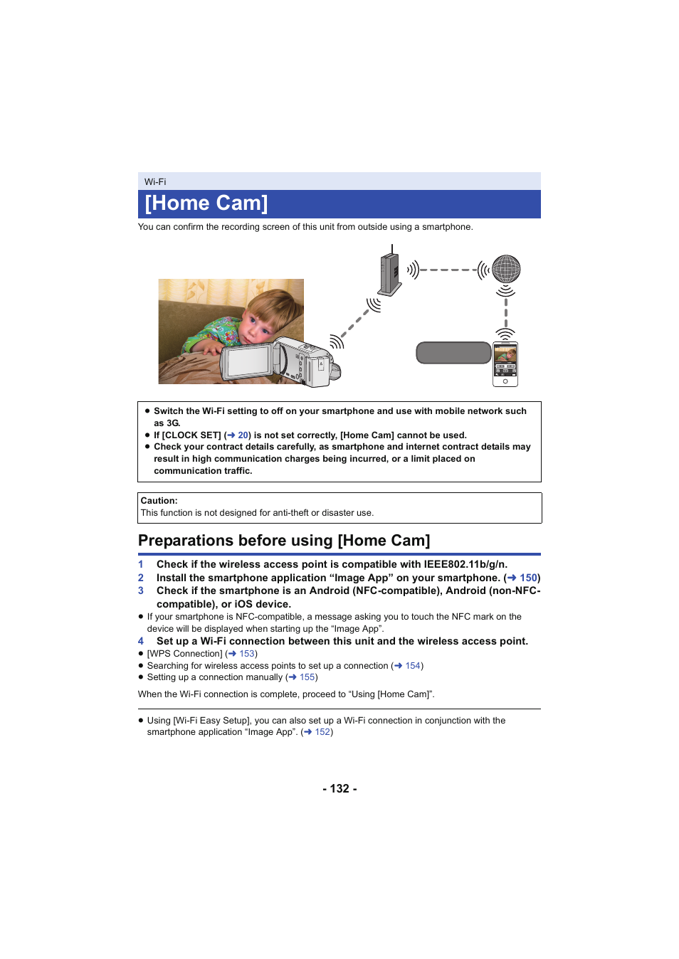 Home cam, Preparations before using [home cam, L 132 | Panasonic HC-V250K User Manual | Page 132 / 207