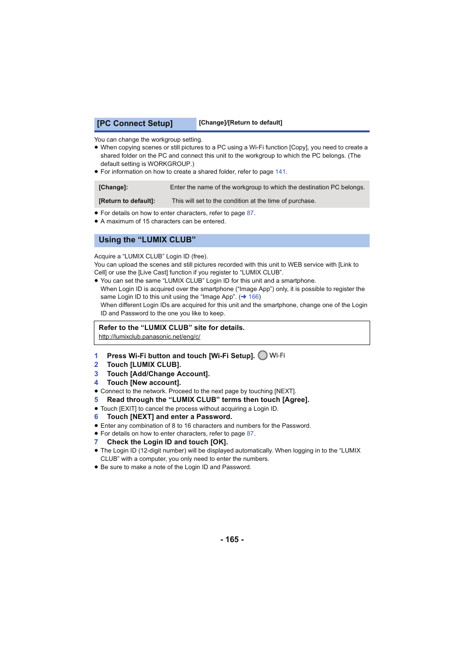 L 165 | Panasonic HC-V250K User Manual | Page 165 / 207