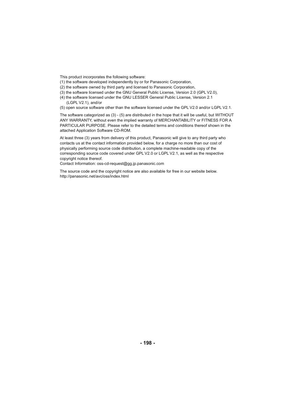 Panasonic HC-V250K User Manual | Page 198 / 207