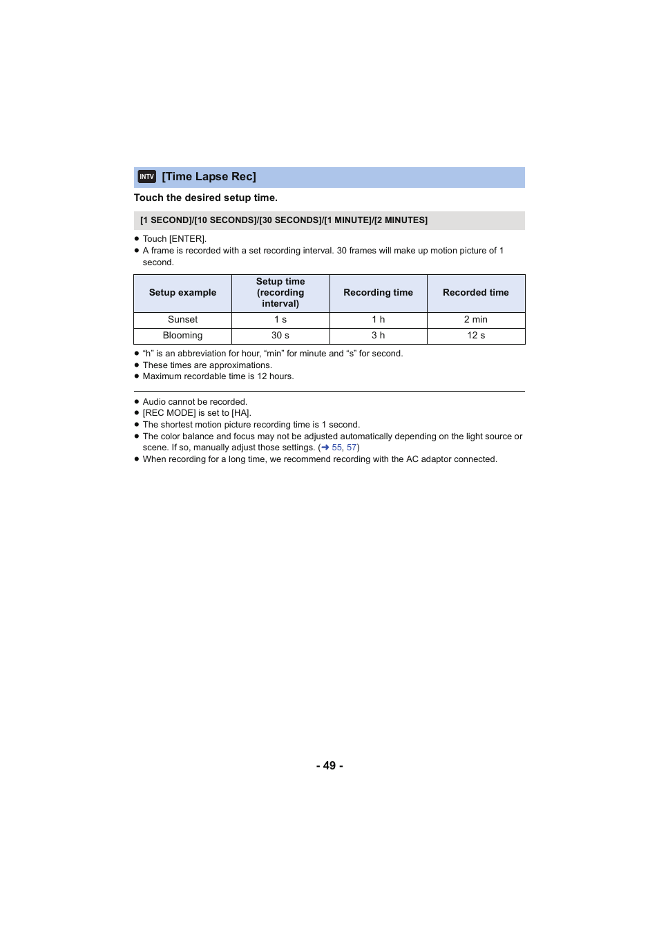 L 49 | Panasonic HC-V250K User Manual | Page 49 / 207