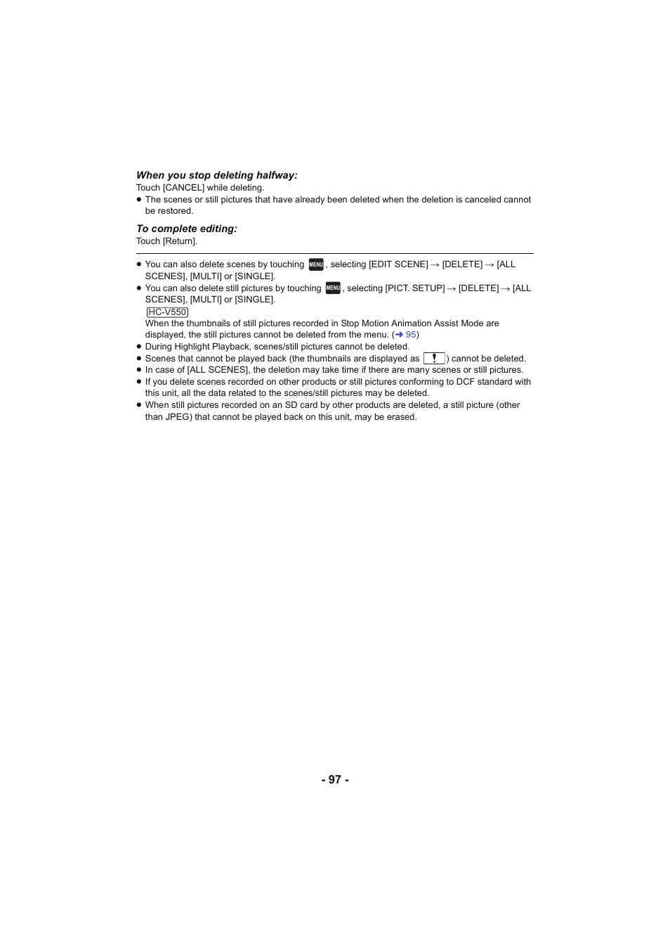 Panasonic HC-V250K User Manual | Page 97 / 207