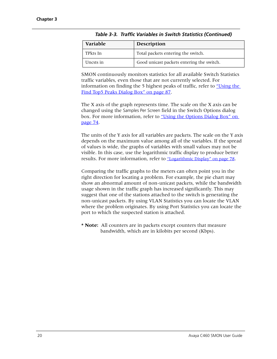 Avaya C460 SMON User Manual | Page 28 / 102
