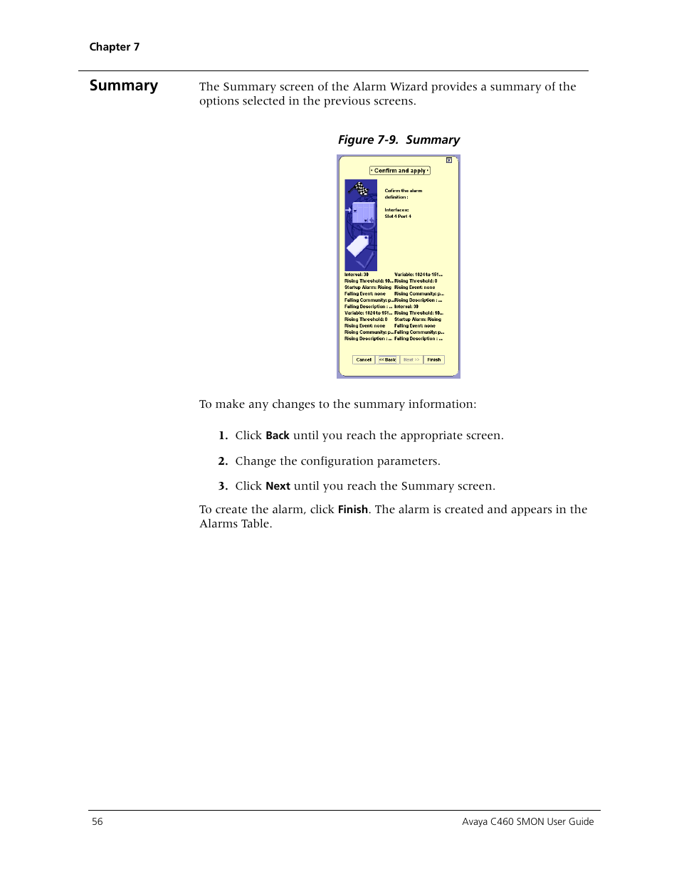 Summary | Avaya C460 SMON User Manual | Page 64 / 102