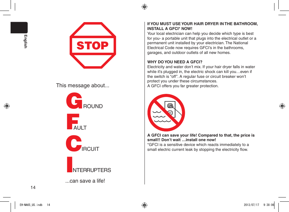 Gf c i, Stop | Panasonic EH-NA65-K User Manual | Page 14 / 40