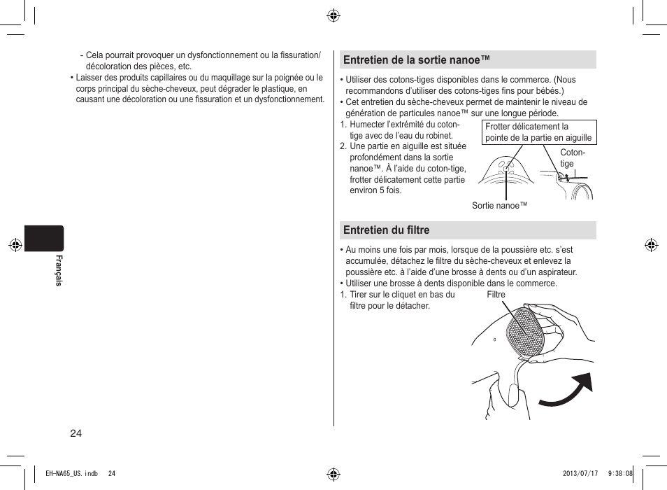 Panasonic EH-NA65-K User Manual | Page 24 / 40