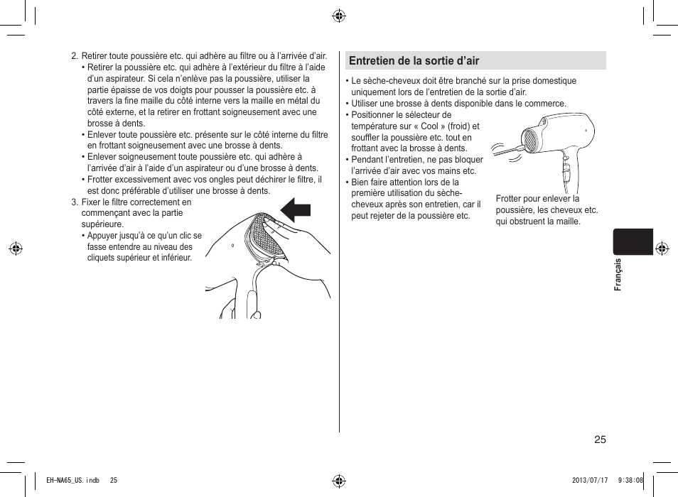 Panasonic EH-NA65-K User Manual | Page 25 / 40