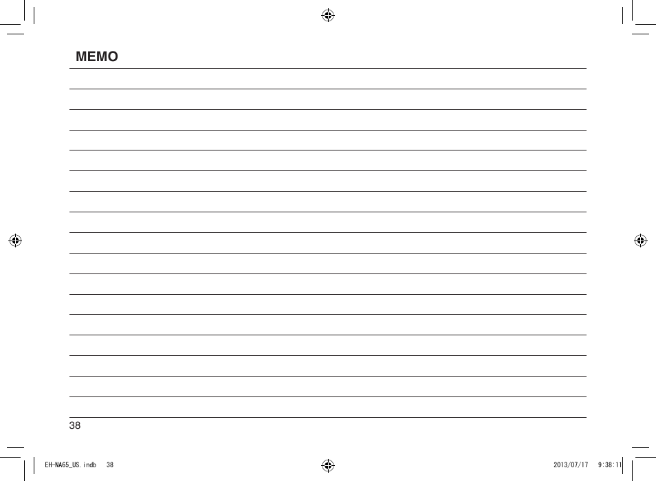 Panasonic EH-NA65-K User Manual | Page 38 / 40