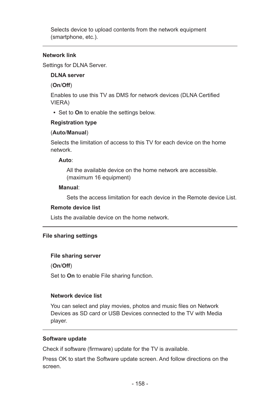 Panasonic TC-58AX800U User Manual | Page 158 / 209