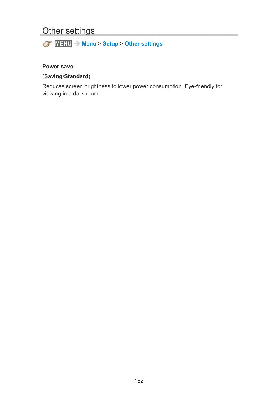 Other settings, Other settings 182 | Panasonic TC-58AX800U User Manual | Page 182 / 209