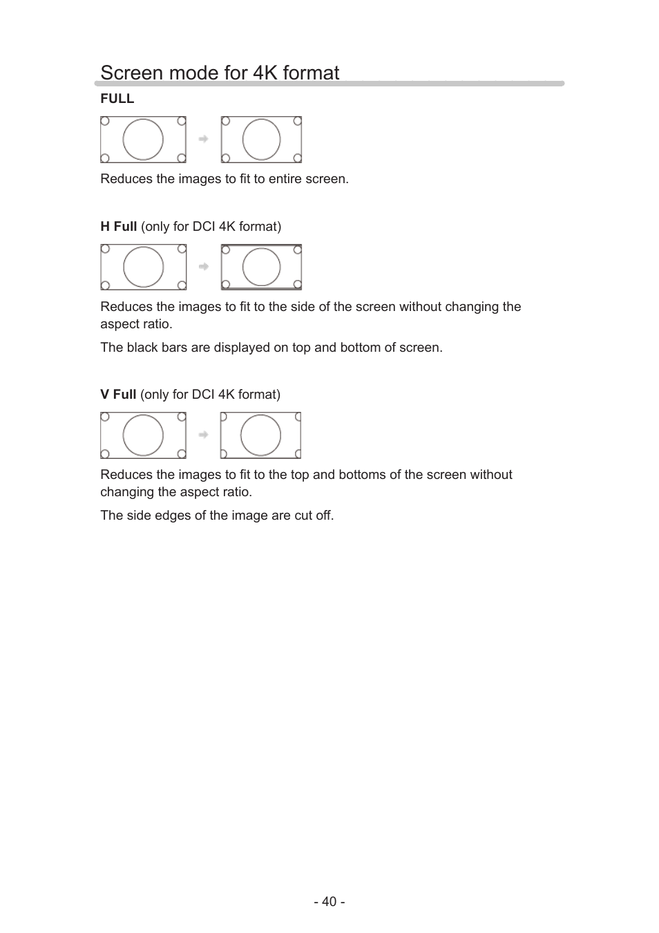 Screen mode for 4k format | Panasonic TC-58AX800U User Manual | Page 40 / 209