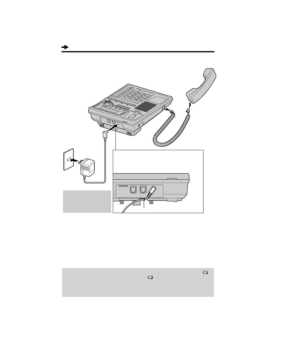 Connecting the handset and ac adaptor, Installation | Panasonic KX-TS3282W User Manual | Page 10 / 76