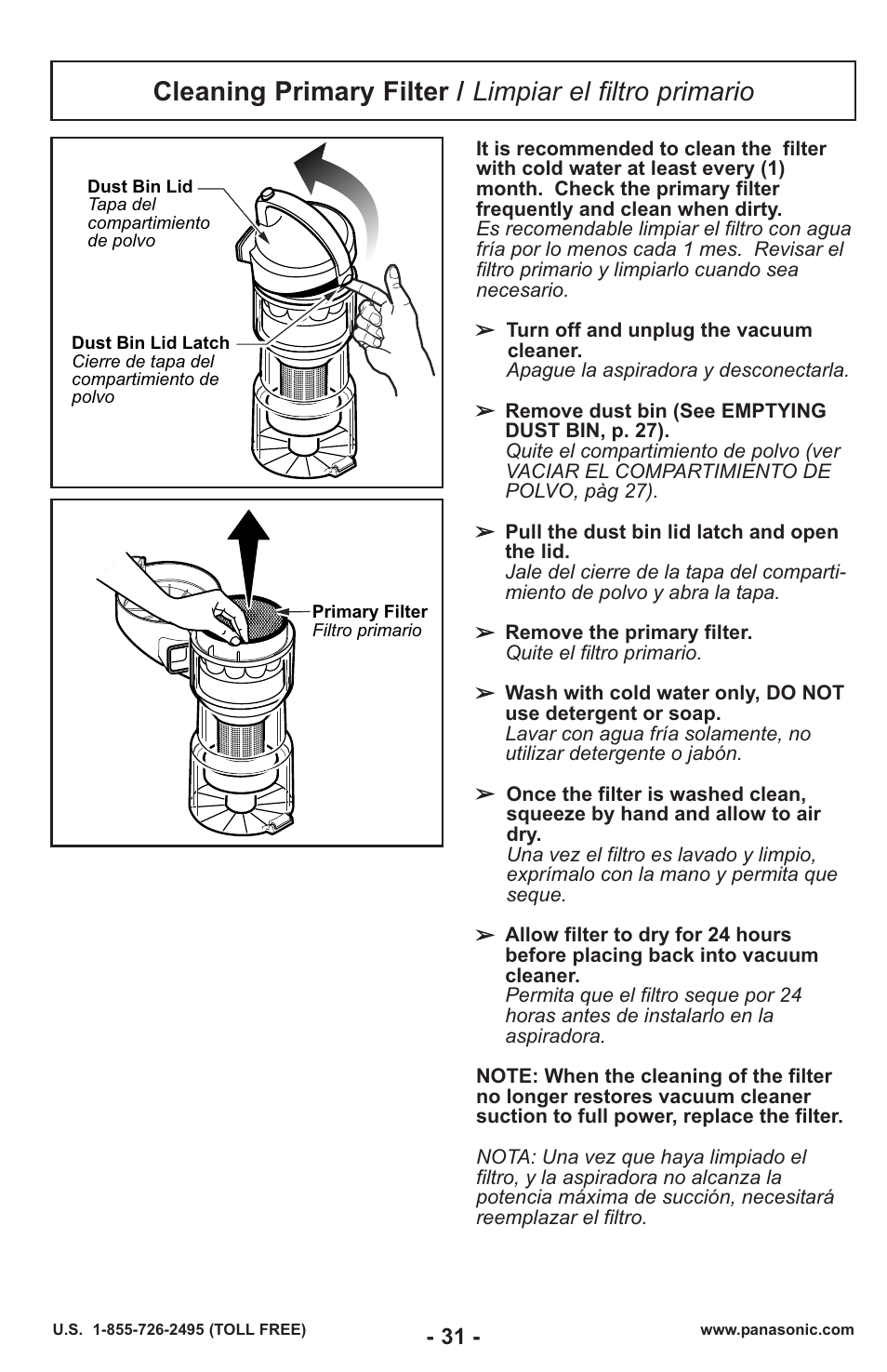 Panasonic MC-UL429 User Manual | Page 31 / 48