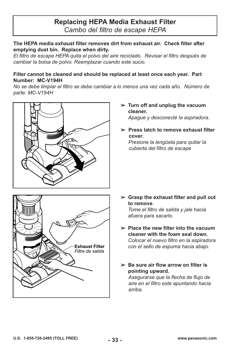 Panasonic MC-UL429 User Manual | Page 33 / 48